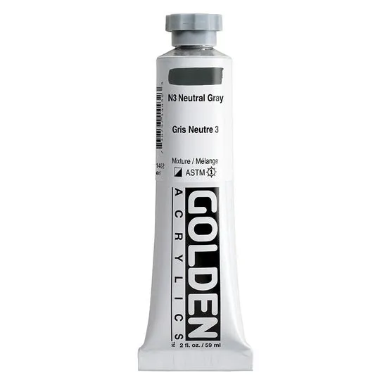 Acrylic heavy body - 2 oz neutral gray #3 s1