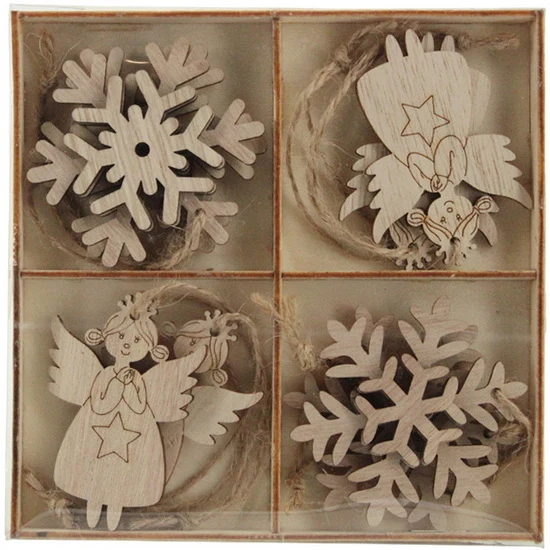 Pack of 8 Angel and Snowflake Ornaments