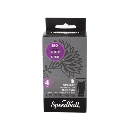 Linocut ink set - bright colors - 1.25oz (4)