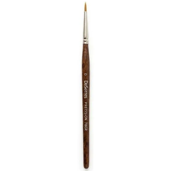 Brush Short Handle/Synthetic Bristles Round - #0