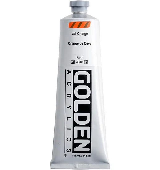 Acrylic heavy body - 5 oz vat orange s8