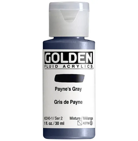 Acrylic fluid - 1 oz paynes gray s2