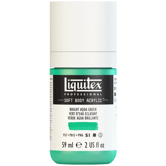 Soft body acrylic - 2oz - bright aqua green - s1