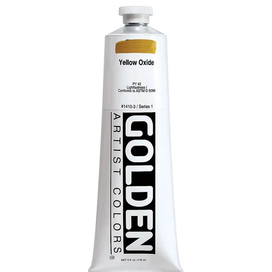 Acrylic heavy body - 5 oz yellow oxide s1