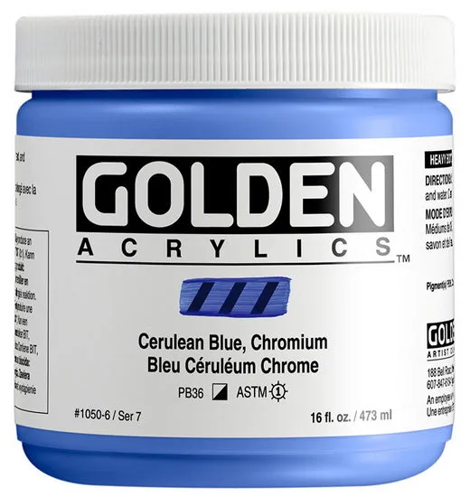 Acrylic heavy body - 16 oz cerulean blue chromium s7