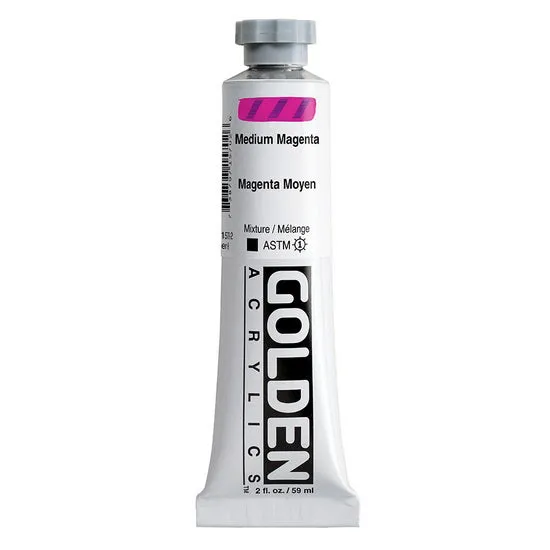 Acrylic heavy body - 2 oz medium magenta s6