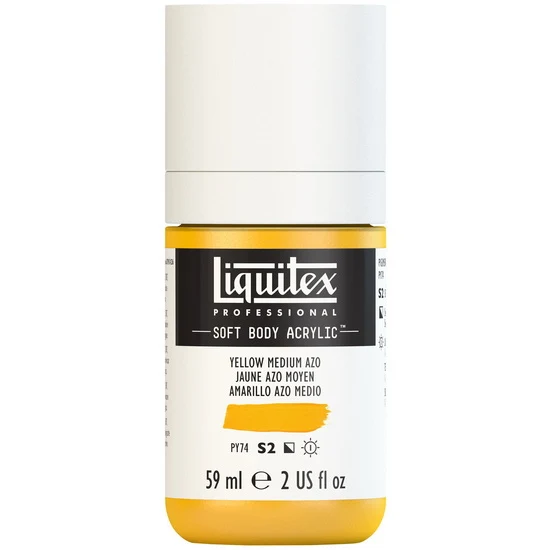 Soft body acrylic - 2oz - azo medium yellow - s2