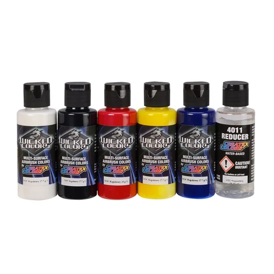 Set of 6 Wicked Airbrush Detail Colors - 59ml