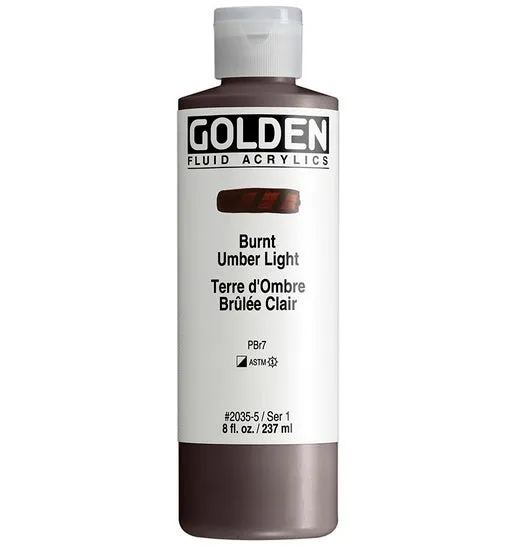 Acrylic fluid - 8 oz light burnt umber s1