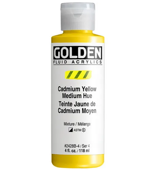Acrylic fluid - 4 oz cadmium red medium hue s4
