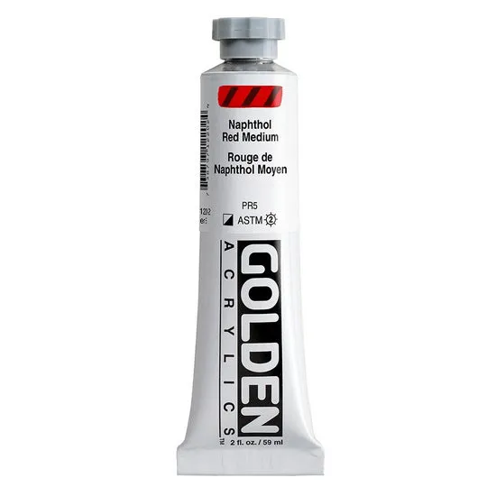 Acrylic heavy body - 2 oz naphthol red medium s5