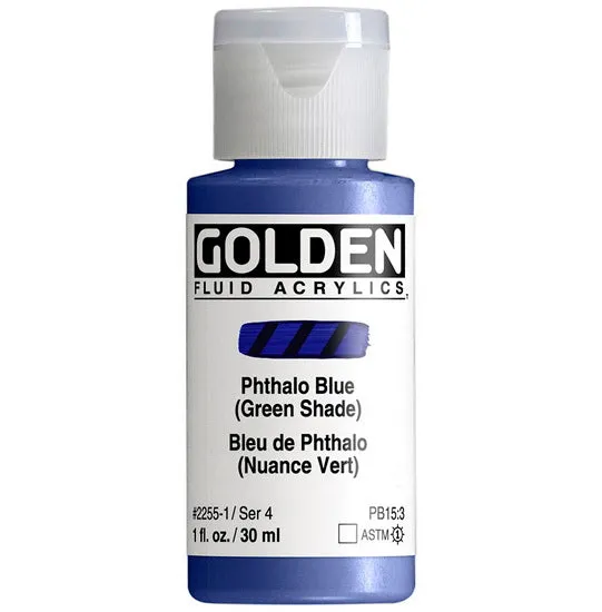 Acrylic fluid - 1 oz phthalo blue green shade s4
