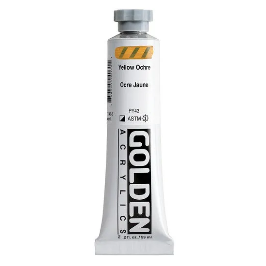 Acrylic heavy body - 2 oz yellow ochre s1