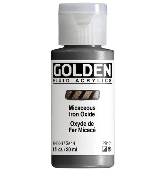 Acrylic fluid - 1 oz micaceous iron oxide s4