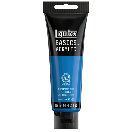 Basics acrylic - 4oz - fluorescent blue