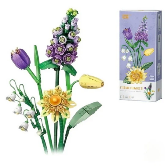 Violet and tulip Eternal flower
