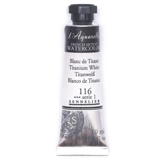 Watercolor tube - 10ml - titanium white - s1