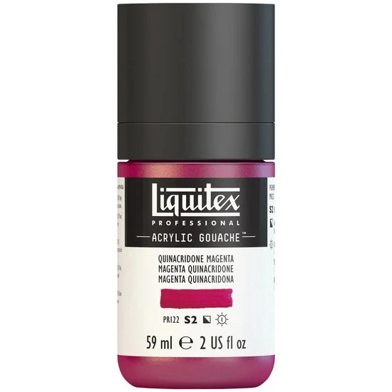 Acrylic gouache - 2oz - quinacridone magenta - s2