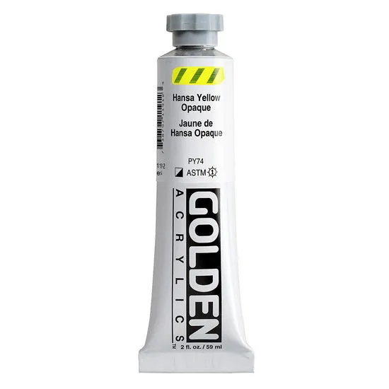 Acrylic heavy body - 2 oz hansa yellow opaque s4