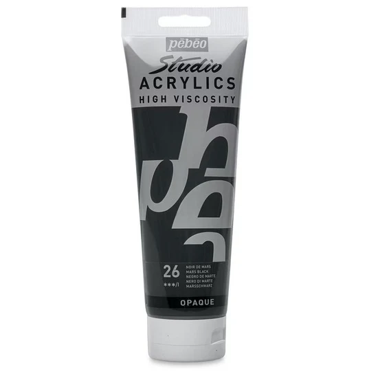Acrylic hv - studio - 250ml - mars black