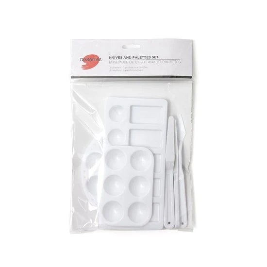 Palette and painting knives set