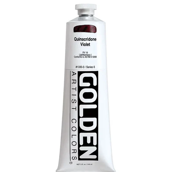 Acrylic heavy body - 5 oz quinacridone violet s6