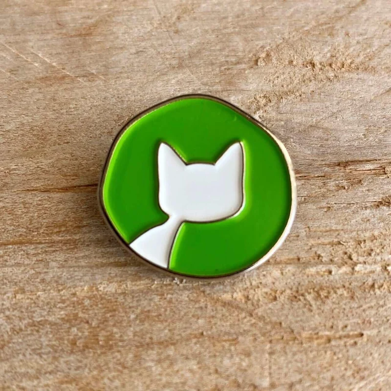 Biscotte Yarns Enamel Pin for knitters