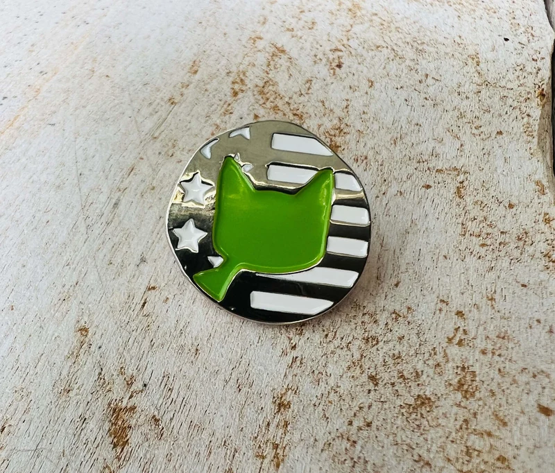 Biscotte Yarns Enamel Pin for knitters