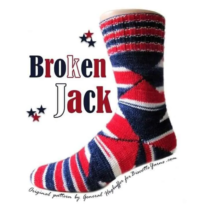 Broken Jack FREE socks pattern