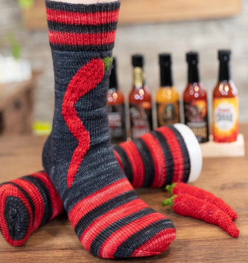 Cobar Socks Knitting Kits (3 versions offered) & Hot Sauce Gift Set