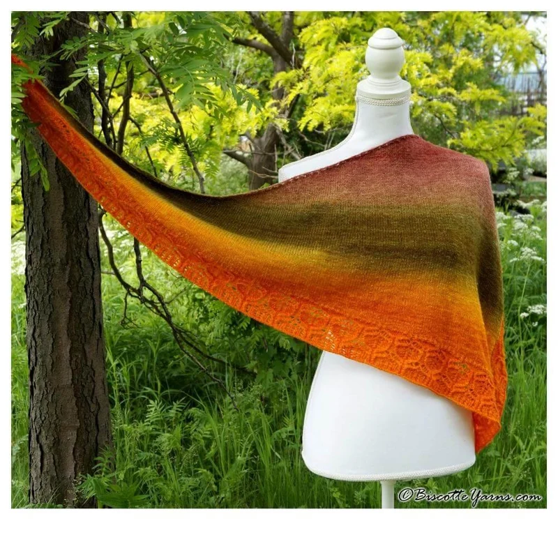 Knitting kit - Shawl Xcaret - Biscotte Version