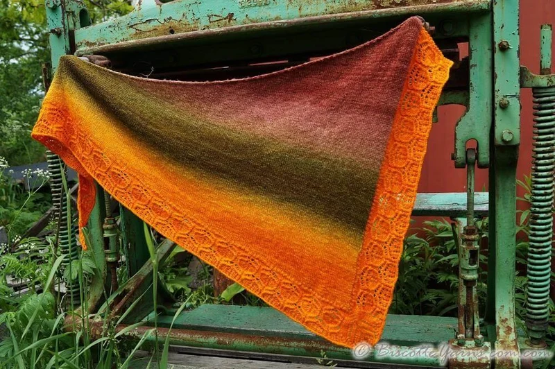 Knitting kit - Shawl Xcaret - Biscotte Version