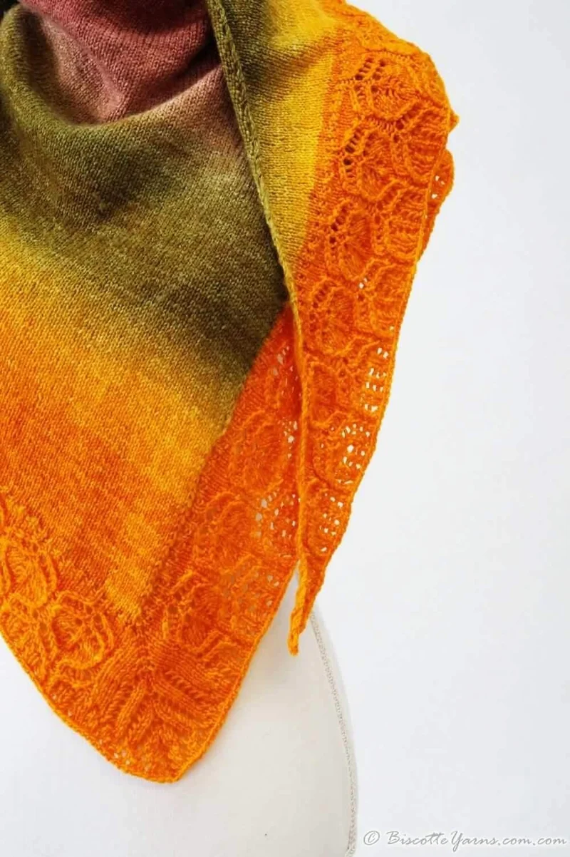 Knitting kit - Shawl Xcaret - Biscotte Version