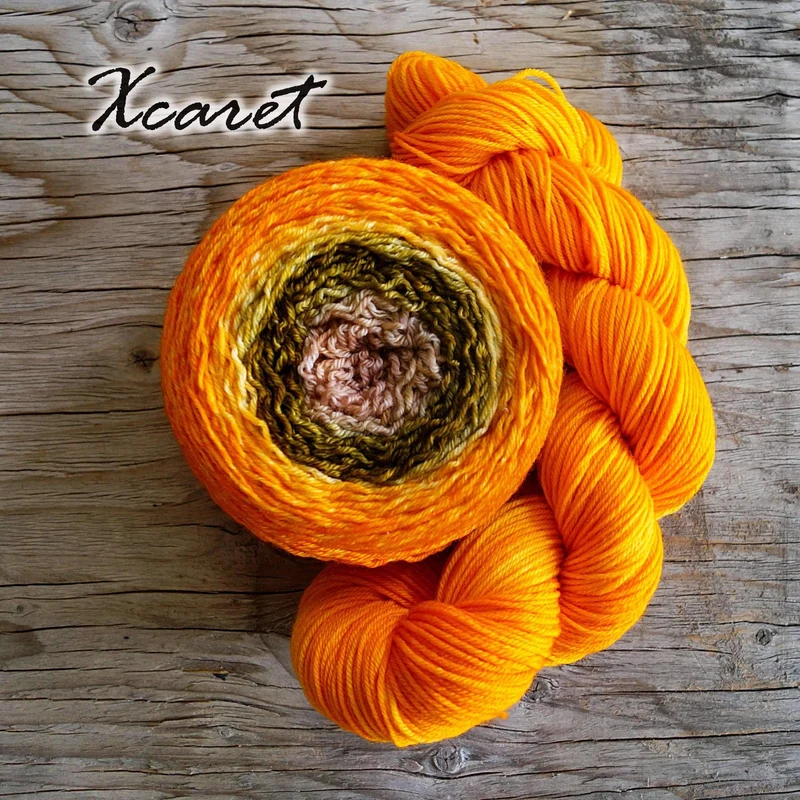 Knitting kit - Shawl Xcaret - Biscotte Version