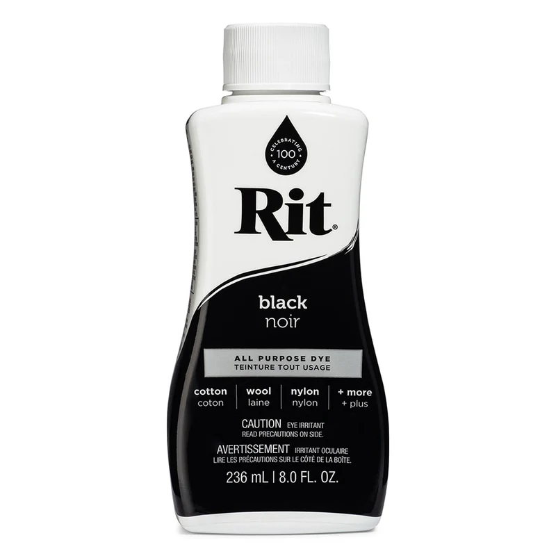 RIT All Purpose | Teinture liquide tout usage | Noir | 236 ml (8 oz)