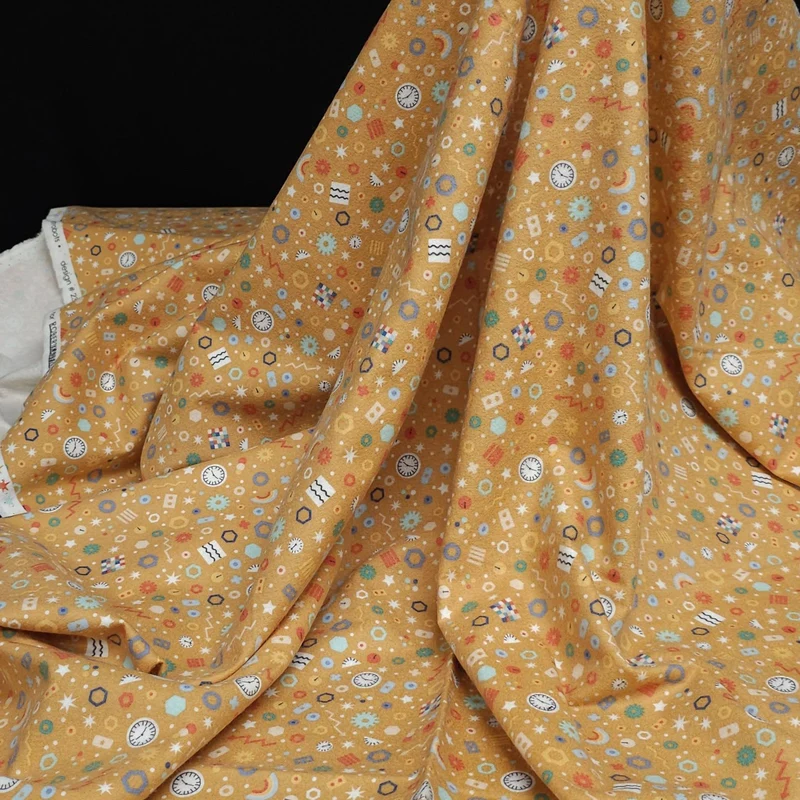 Flanelle Astrobot | Or | Robert Kaufman