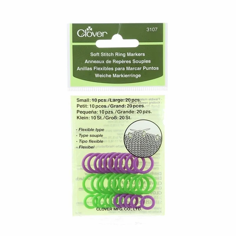 Clover circular stitch markers (jumbo)