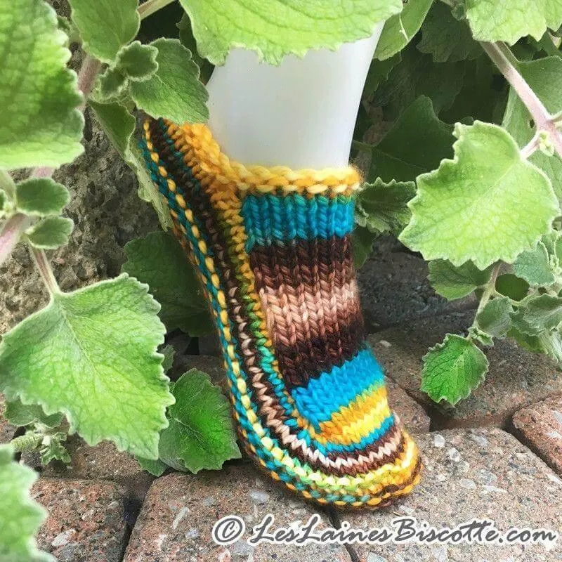 Knitting pattern - New Biscotte's Slippers