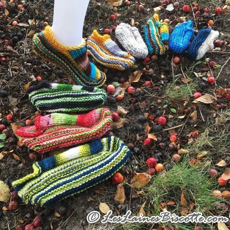 Knitting pattern - New Biscotte's Slippers