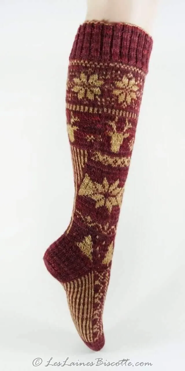 Christmas Socks Free Fairisle Pattern