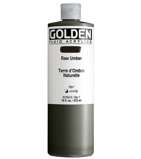 Acrylic fluid - 16 oz raw umber s1