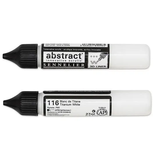 Acrylic marker - abstract - 27ml - titanium white