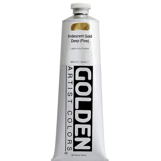 Acrylic heavy body - 5 oz iridescent gold deep fine s7