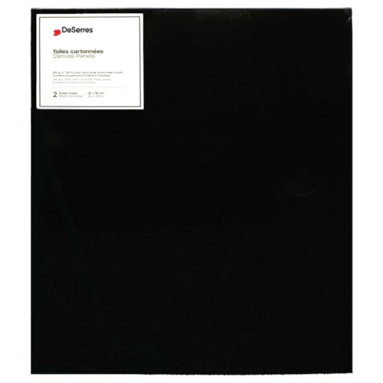 Black Canvas Board 24x30in - 2pcs