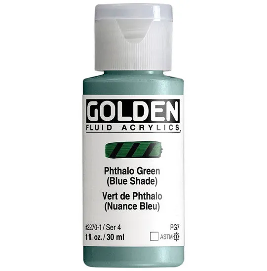 Acrylic fluid - 1 oz phthalo green blue shade s4