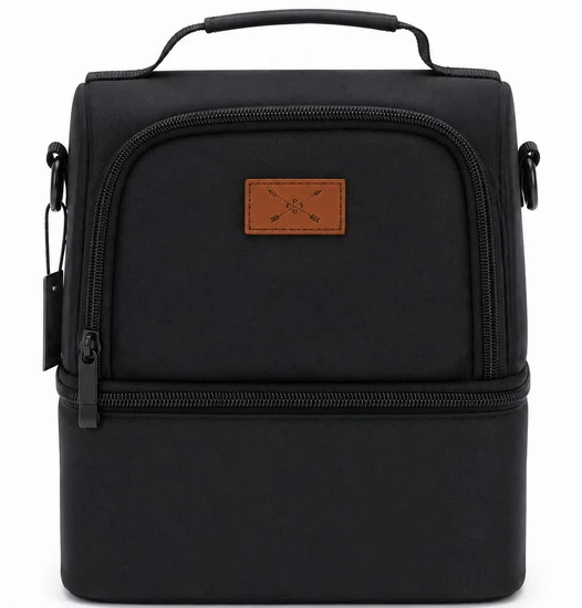 Lunch bag 2 compartments - Black