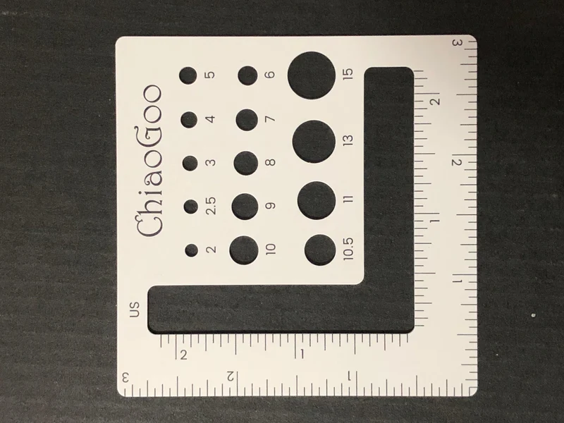 ChiaoGoo Knitting Needles Gauge