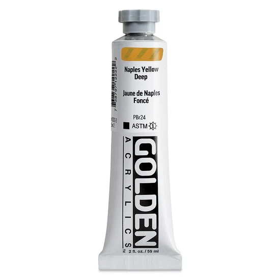 Acrylic heavy body - 2 oz naples yellow deep s2