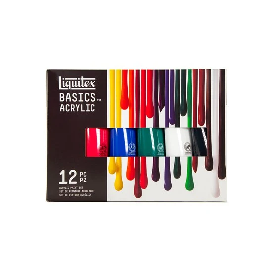 Set of 12 Basics Acrylic - 118ml