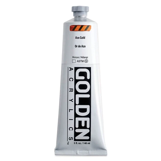 Acrylic heavy body - 5 oz azo gold s4